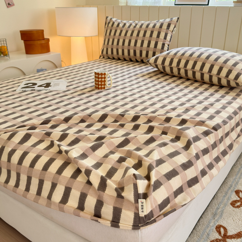 Cama de algodón grueso y molido, una sola pieza de algodón puro otoño y invierno, nueva cubierta de colchón doble