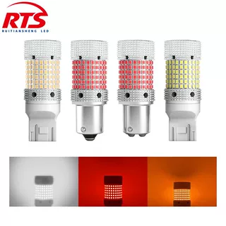 跨境汽车1156/1157/T20LED刹车灯高亮改装转向灯红白黄三色后尾灯