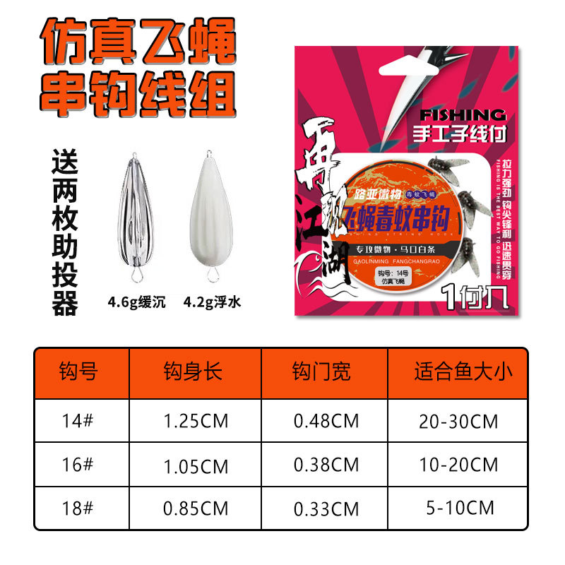 Simulated fly line set (bag)