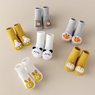 Baby Socks Spring & Fall Baby Cartoon Non-Slip Doll Cute Mid-Tube Floor Toddler Socks Set 1 Year Old S Ying