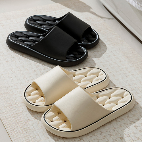 Breathable cool home slippers, indoor anti-slip men's and women's bath room slippers, water-leak proof, quick-drying, odor-proof, hotel-use slippers