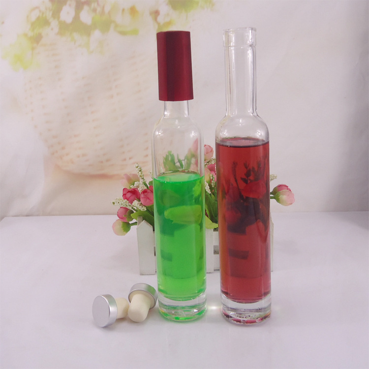 批发加厚200ml圆形果汁酵素苹果醋玻璃瓶木塞冰酒果酒玻璃瓶子