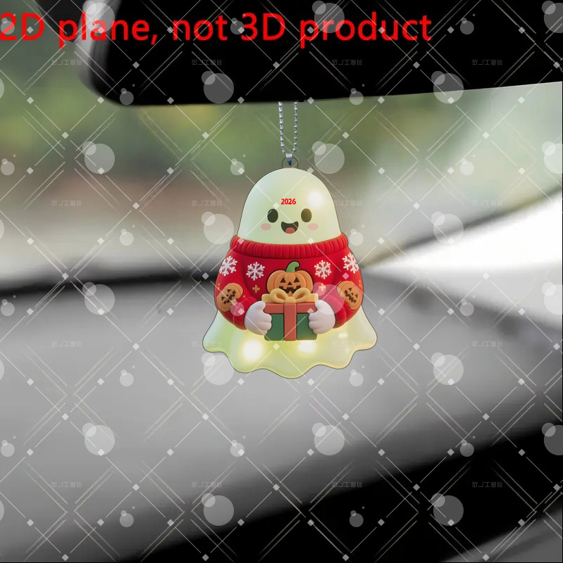 Nuevos productos transfronterizos de Navidad acrílico encantador fantasma colgante decoración navideña colgante decoración del árbol de Navidad pequeño colgante