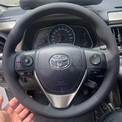 14-17-18 Toyota Corolla Revo steering wheel cover, RAV4 Rongfang hand-stitched full cover