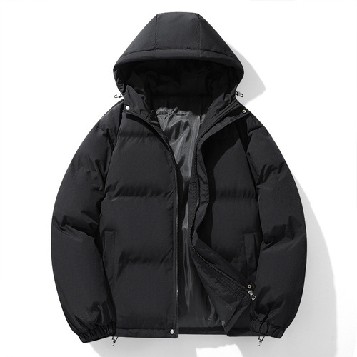 Down jacket for men - winter new Hong Kong style loose large size cotton coat outerwear for young men - hooded baguette coat