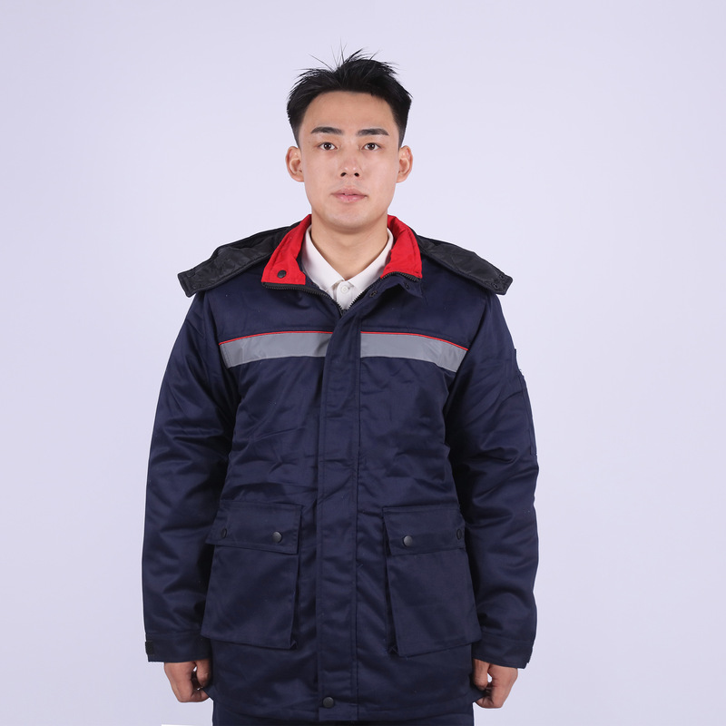 冬季防静电工作服加厚保暖棉服中石油中石化防寒反光劳保服男|undefined