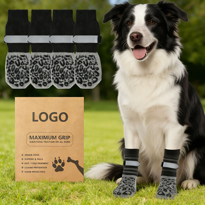 Cross-Border Non-Slip Pet Dog Socks, Cat Outdoor Socks for Medium and Large Dogs, Golden Retriever Shoes and Socks, Indoor Silent Pet Socks