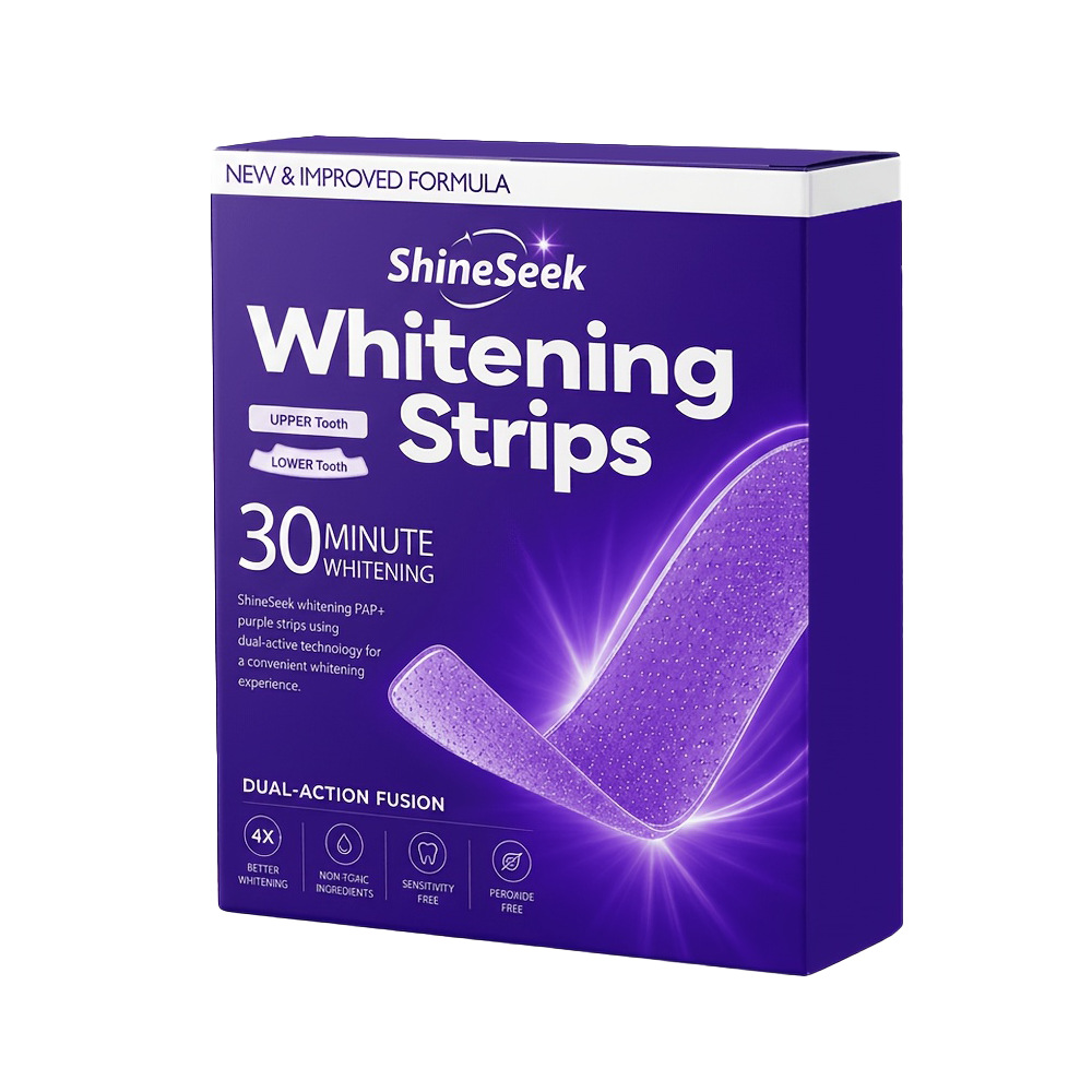 Purple Pap 30-Minute Whitening Tooth Strips Do Not Contain Hydrogen Peroxide, Are Gentle and Non-Irritating