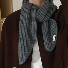2025新款秋冬可爱韩代同款毛线护脖软糯保暖短款粗针毛织小围巾