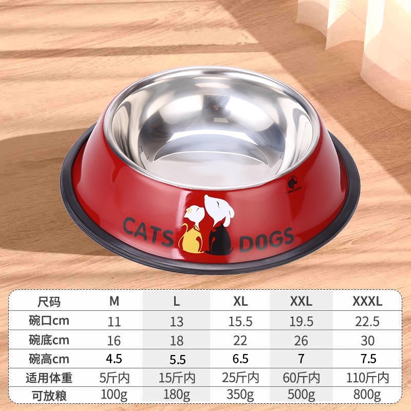 tazón de perros, tazón de comida para perros, tazón de acero inoxidable para perros, tazón de arroz para perros de pelo dorado, artículos de mascotas para perros grandes