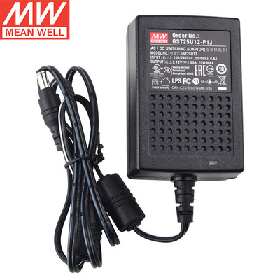 明纬(MEANWELL)GST25U12-P1J 电源适配器 美规墙插 12V2.08A