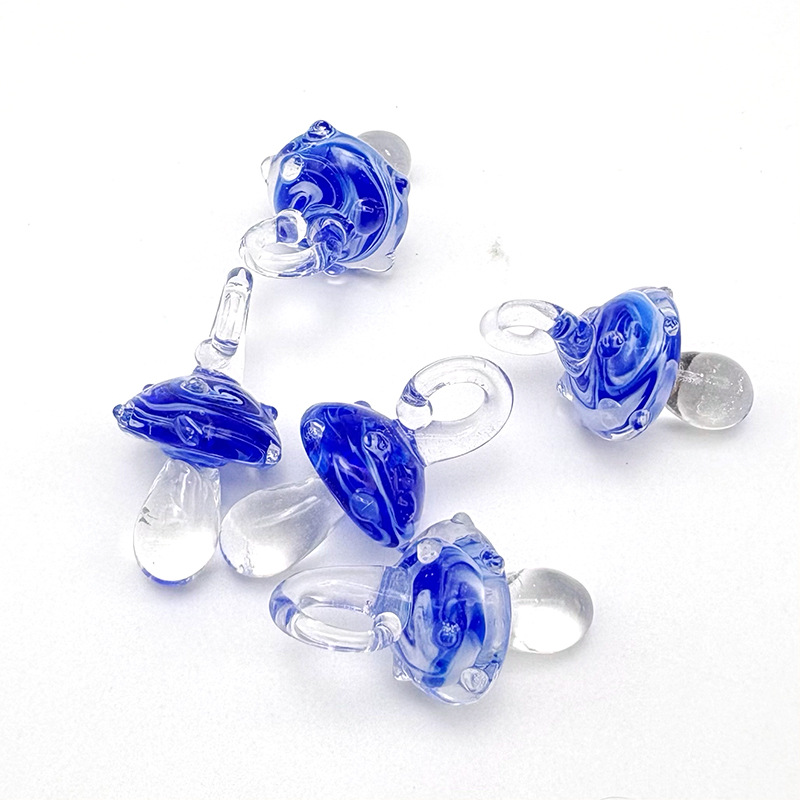 1 Piece Glass/Colored Glaze Mushroom Pendant DIY Jewelry Accessories display picture 2