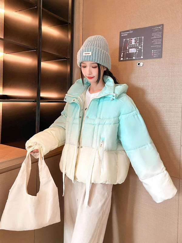 连帽羽绒棉服女2025年新款秋冬小个子棉衣外套上衣宽松面包服棉袄|undefined
