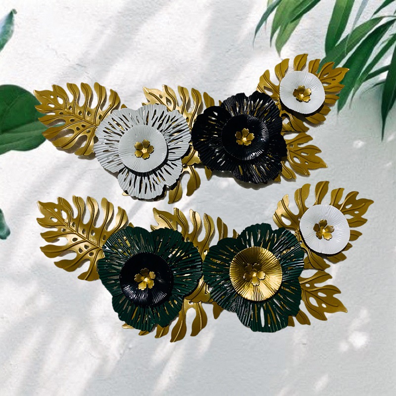 Flor de metal decoración de la pared colgante decoración sala de estar creativa decoración de la pared hogar hierro pared colgante pared transfronteriza