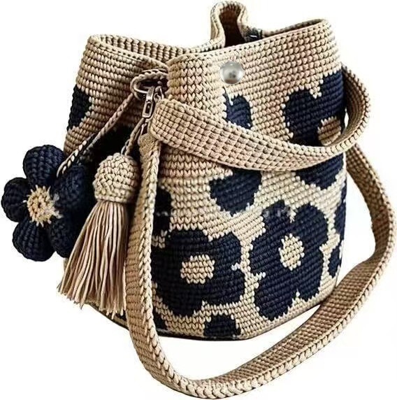 Cross-Border New Product Handmade Crochet Flower Tote Bag Handmade Crochet Flower Tote Cross-Border New Product Handmade Crochet Flower Tote Bag Handmade Crochet Flower Tote