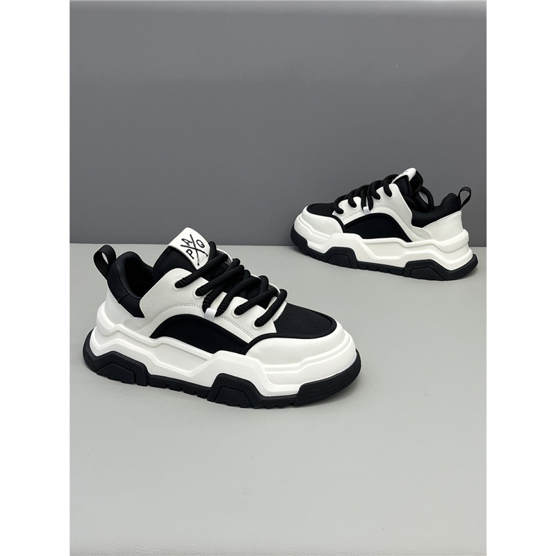 Low-Top Sneakers for Men 2024 New Autum Fashion Versatile Men's Shoes Thick-Soled Comfortable Sports and Casual Shoes Qh