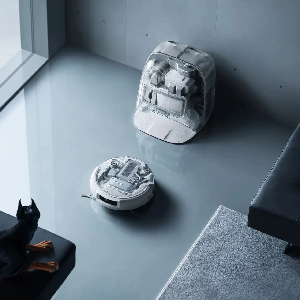 DJI RMOM sweeping robot millimeter-level obstacle avoidance sweeping and mopping all-in-one machine suitable for DJI