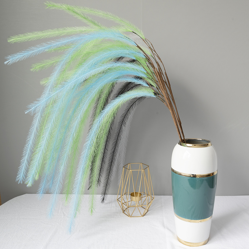 廠家直銷仿真九叉大蘆葦狗尾巴把束田園風家居櫥窗裝飾仿真狗尾草