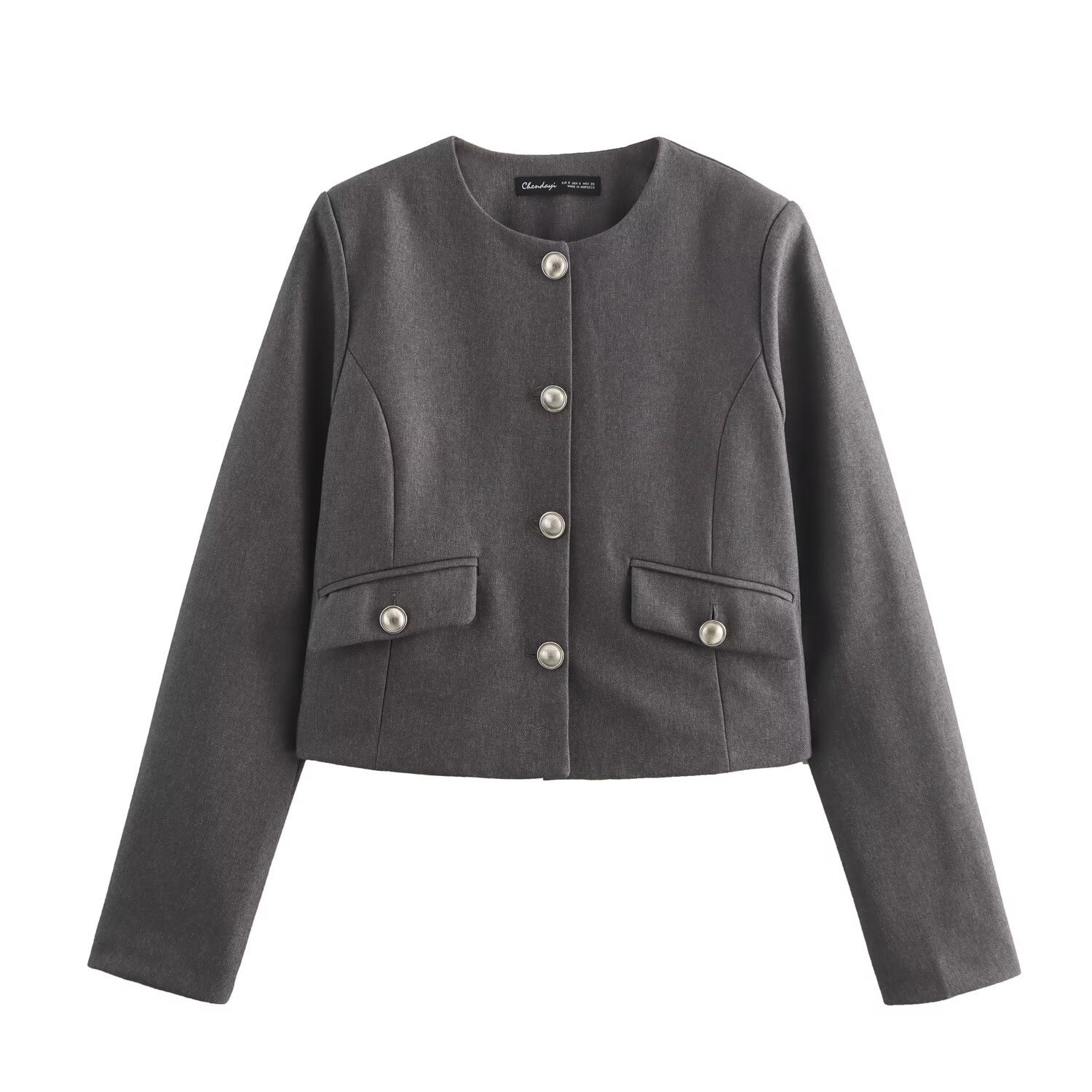 Women's clothing 2024 autumn and winter new style stylish metal button suit jacket_voghion.com