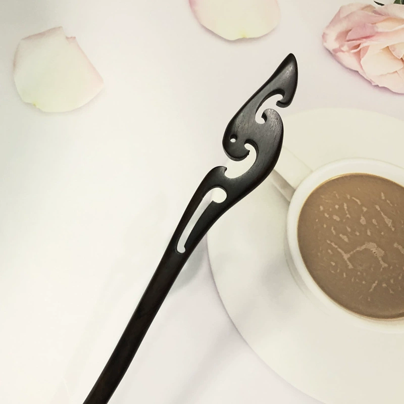 Hanfu sandalwood, китайская шпилька ebony, ретро чёрная милая аксессуары для волос, простой и элегантный дизайн