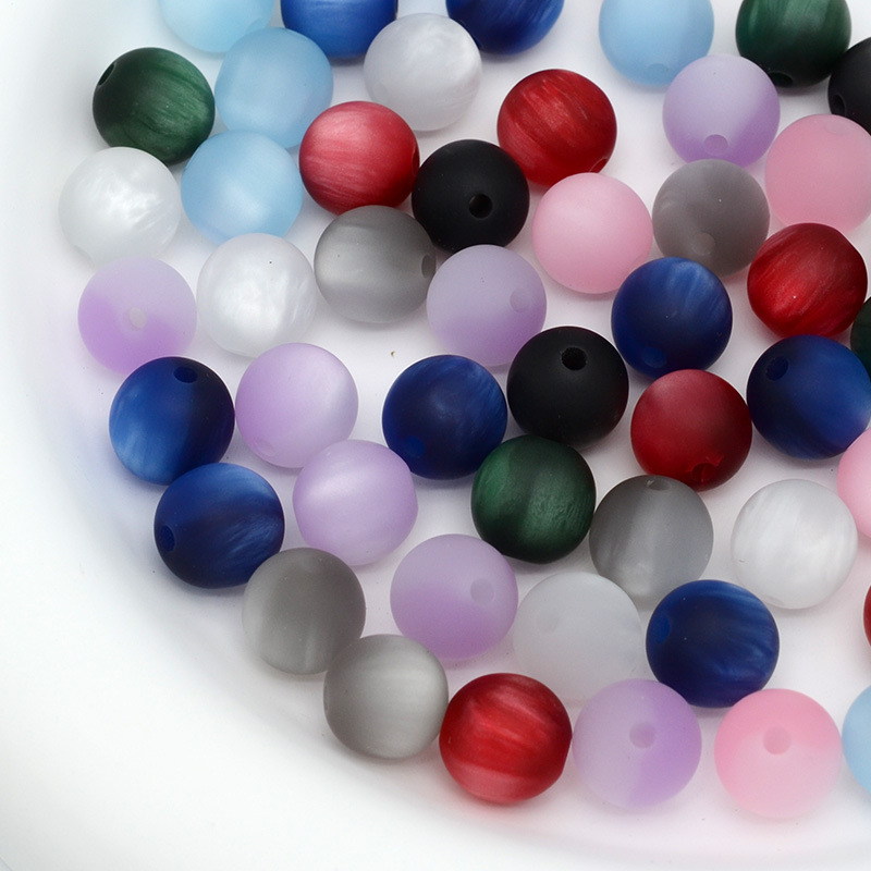 Autumn and winter new matte cat's eye beaded round beads loose beads bracelet diy handmade necklace accessories materials