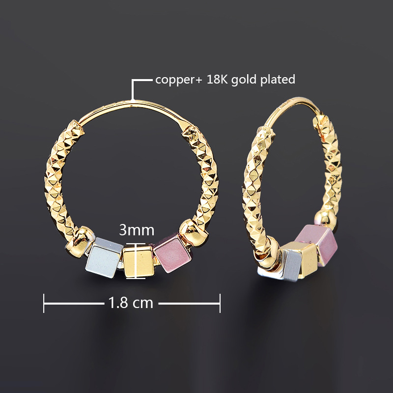 Brass Plating Solid Color Earrings display picture 5