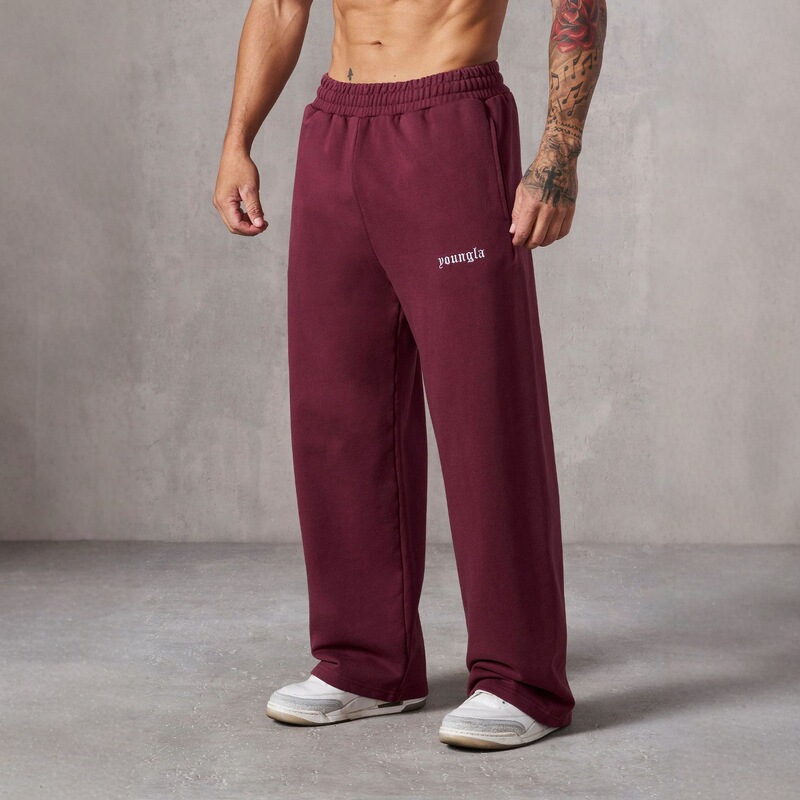 Youngla New American-Style Men's Sports Pants Jogging Muscle Fitness Embroidered Straight-Leg Casual Long Pants