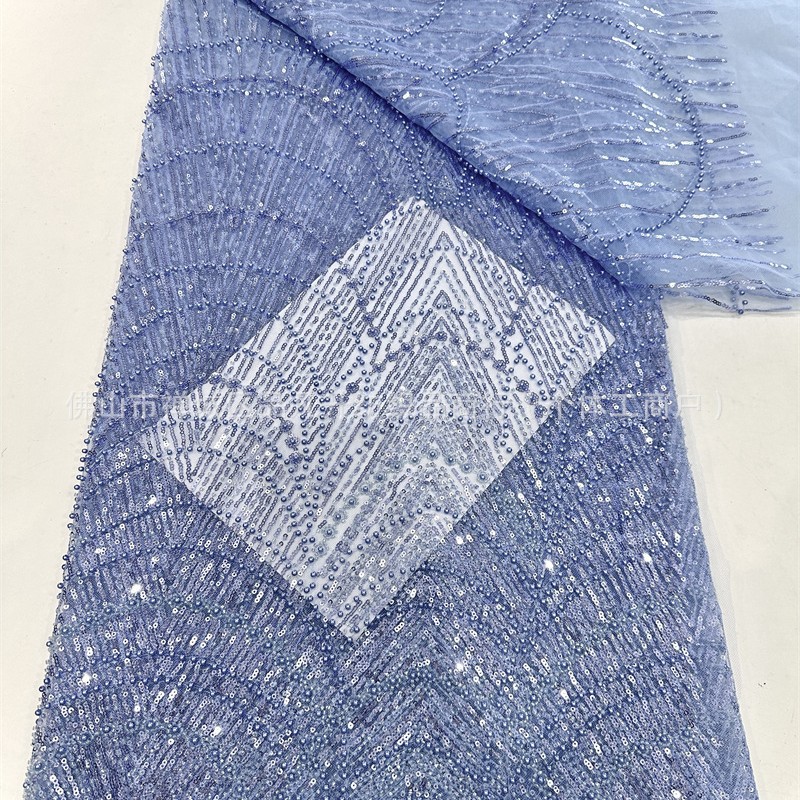 Tejido de bordado de industria pesada, tejido de bordado de sequinilla, tela de malla, cuentas de bordado, fabricantes de tela de bordado en stock al por mayor image 5