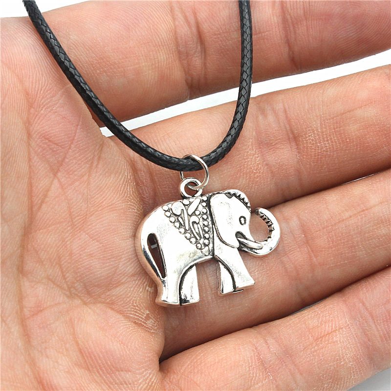 Earrings + Necklace Quantity Street Occasion Hip-Hop Retro Elephant Alloy Wax Line Plating Women's Jewelry Set