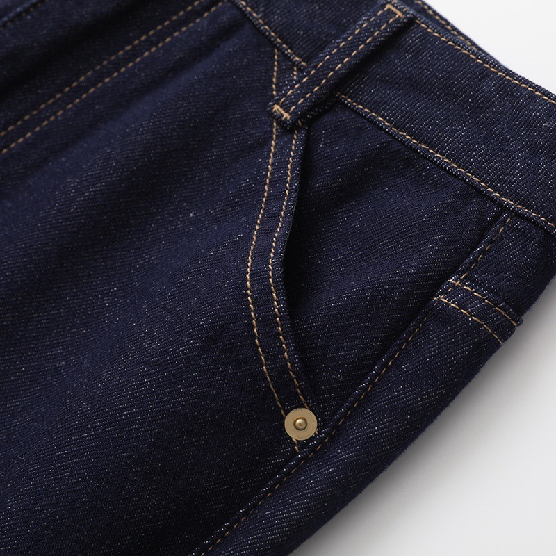 2024 년 겨울 새 여자 캐주얼 올 매치 작은 반응성 염료 플립 스트레이트 청바지 1HAE4354