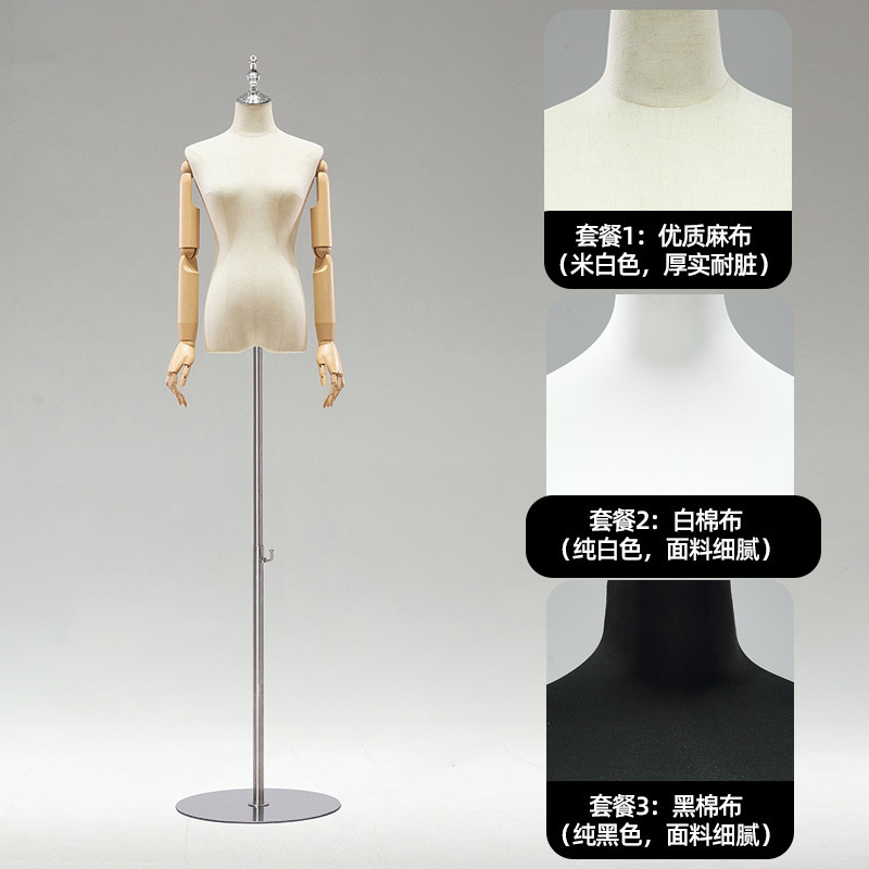Maniquíes de medio cuerpo para tienda de ropa femenina, perchas para maniquíes, modelos de cuerpo humano artificiales, lencería, vestido de novia, soporte de exhibición para escaparate