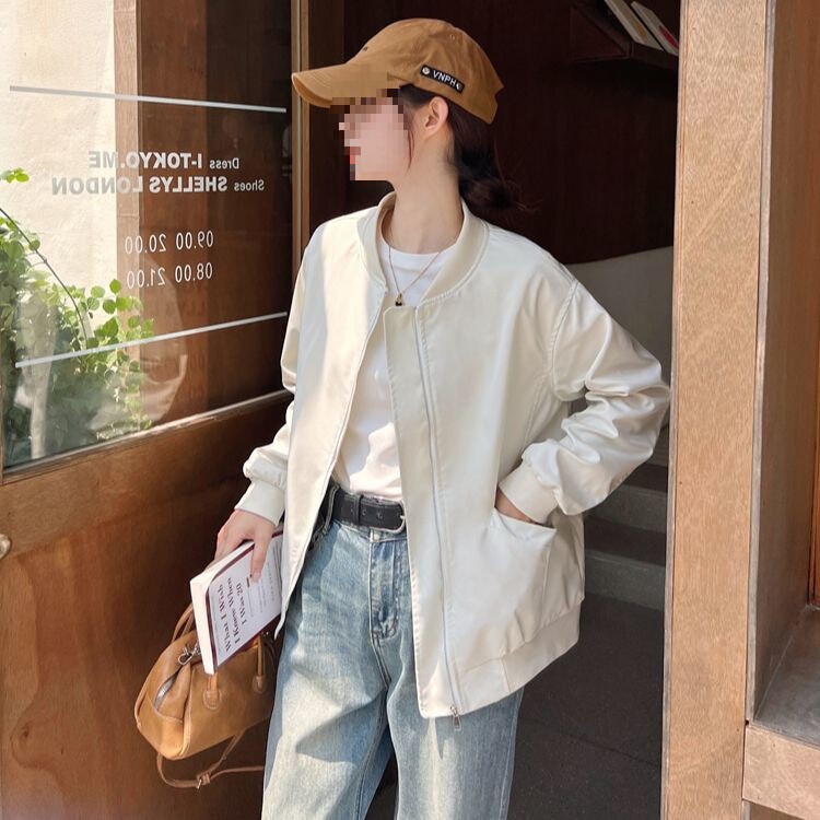 美式棒球服外套女春秋款宽松休闲显瘦长袖小个子洋气百搭短款夹克|undefined