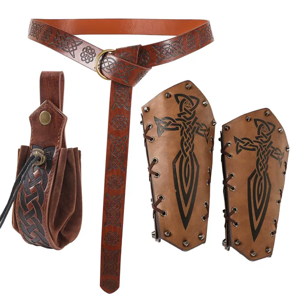 New European Medieval Retro Triple Band Adjustable Wrist Knight Dress Up Accessories Arm Guard COSPLAY Props
