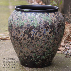大型ベニヤダルシム紫砂粘土植木鉢家庭用緑植物セラミックポット通気性のあるレトロな装飾蘭植木鉢大口瓶