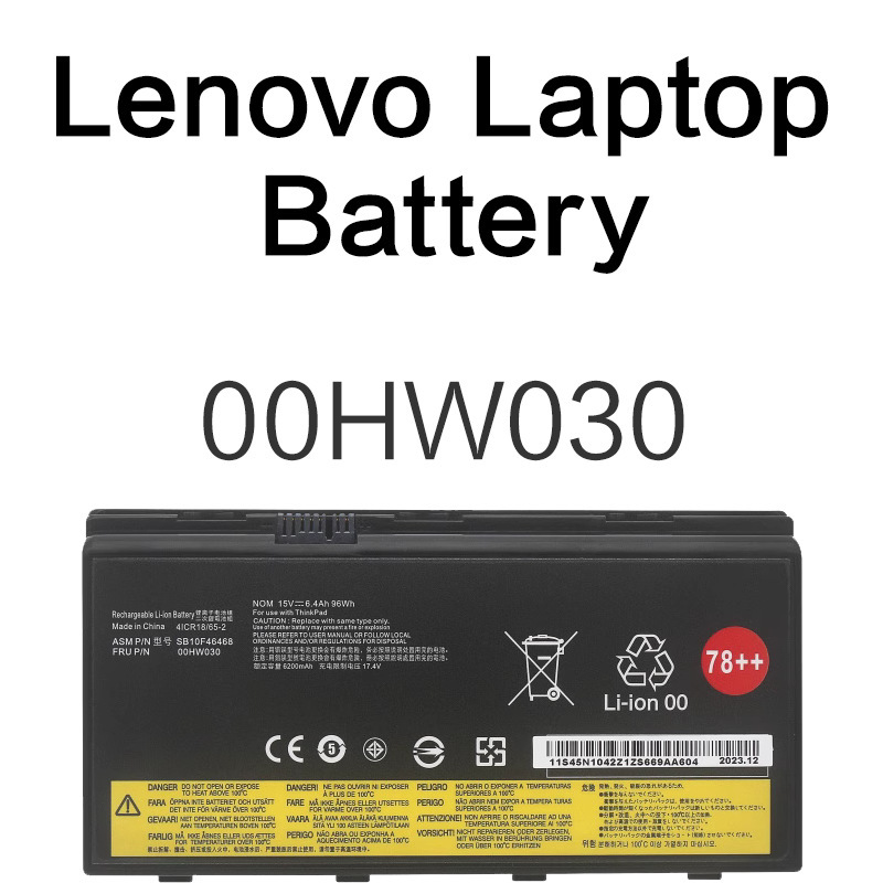 00HW030 is suitable for Lenovo ThinkPad P70 P71 laptop battery 5200mAh 00HW030 is suitable for Lenovo ThinkPad P70 P71 laptop battery 5200mAh