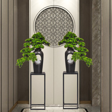 创意仿真迎客松摆件盆景客厅玄关办公室酒店会所景观造景桌面装饰