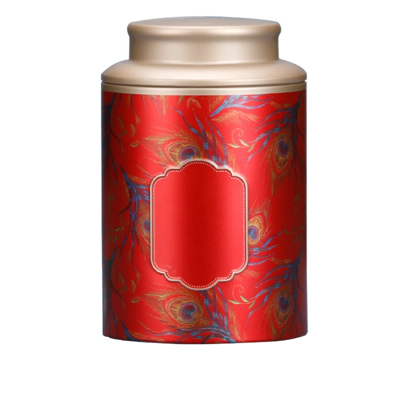 Nueva lata de té, lata de hierro, lata de té Dahongpao, té negro, Pu'er, mandarina verde pequeña, lata de almacenamiento, caja de té, caja de hierro