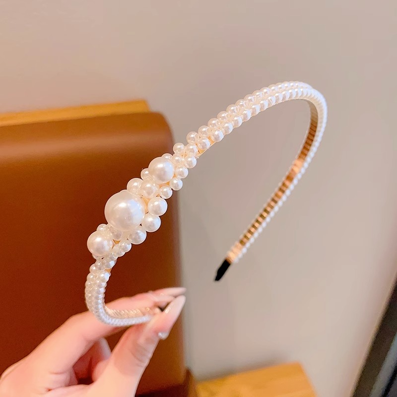 Super Hada niña princesa tocado horquilla de alto sentido de los niños perla diadema niña Mori Hada belleza no apretado pelo paquete