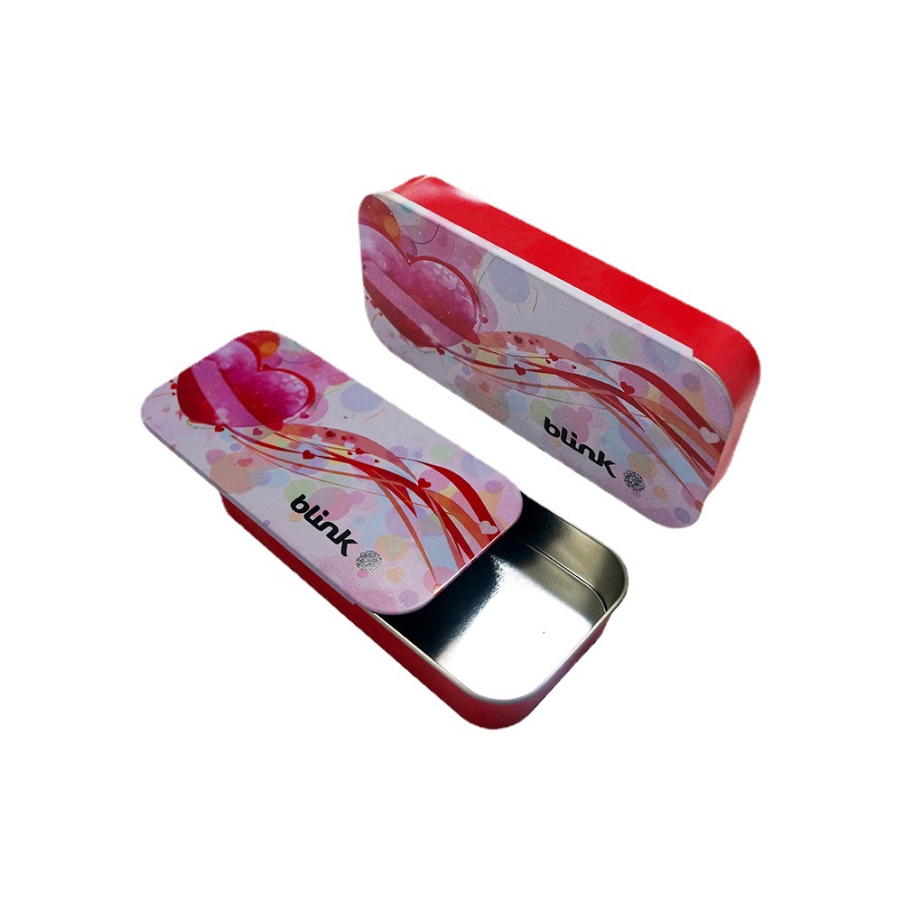 马口铁推拉铁盒食品级推拉糖盒包装饰品盒定制logo