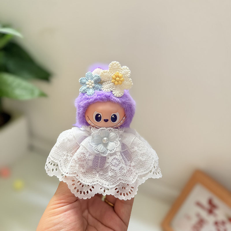 迷你版4.0LABUBU搪胶脸毛绒盲盒玩偶衣服圣诞套装小鼻嘎心底密码|undefined