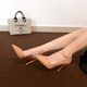 2024 Spring Patent Leather Black Red Bottom Stiletto Heel High Heels Sexy Niche Elegant 10cm Side Empty Shoes for Women