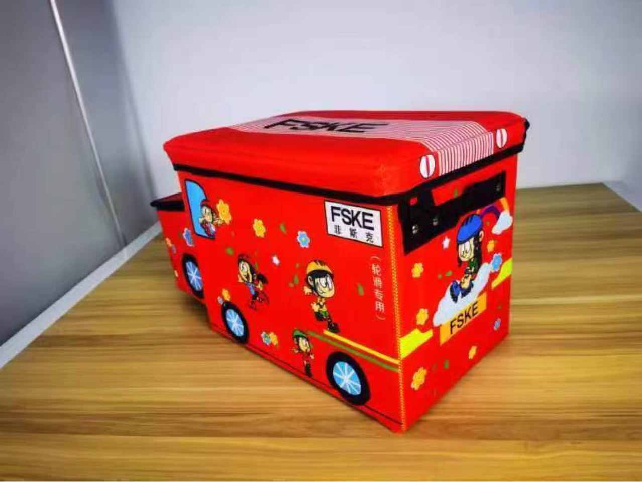 Roller Skates Children's Storage Stool Storage Stool Oxford Cloth Creative Roller Skates Car Storage Box Can Sit and Change Shoes Stool