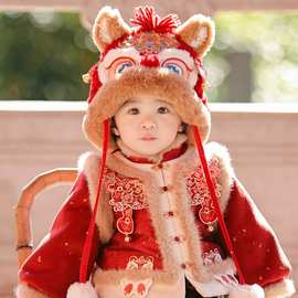 贝优可正品2026汉服新款儿童喜庆男女童过年拜年周岁礼服宝宝国风