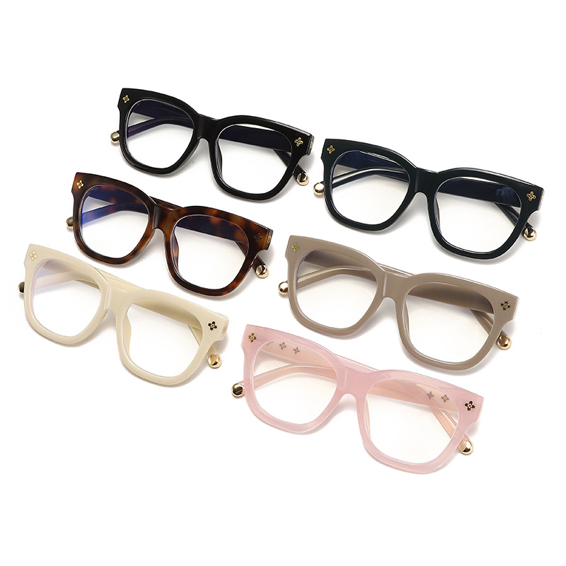 Moda y moda con gafas, marco de gafas, anti-luz azul, modelo de celebridad de Internet, estudiante de cuello blanco, transmisión en vivo simple, marco grande