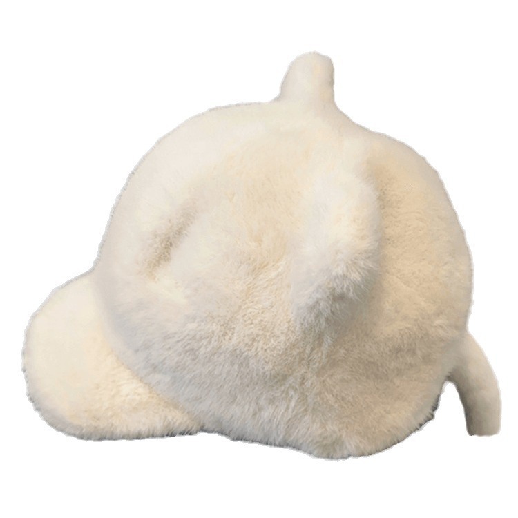 Otoño e invierno gorra de peluche de gato lindo con cola gorra gorra de pato gorra de peluche de invierno mujer gorra de peluche de invierno fría gorra de calor