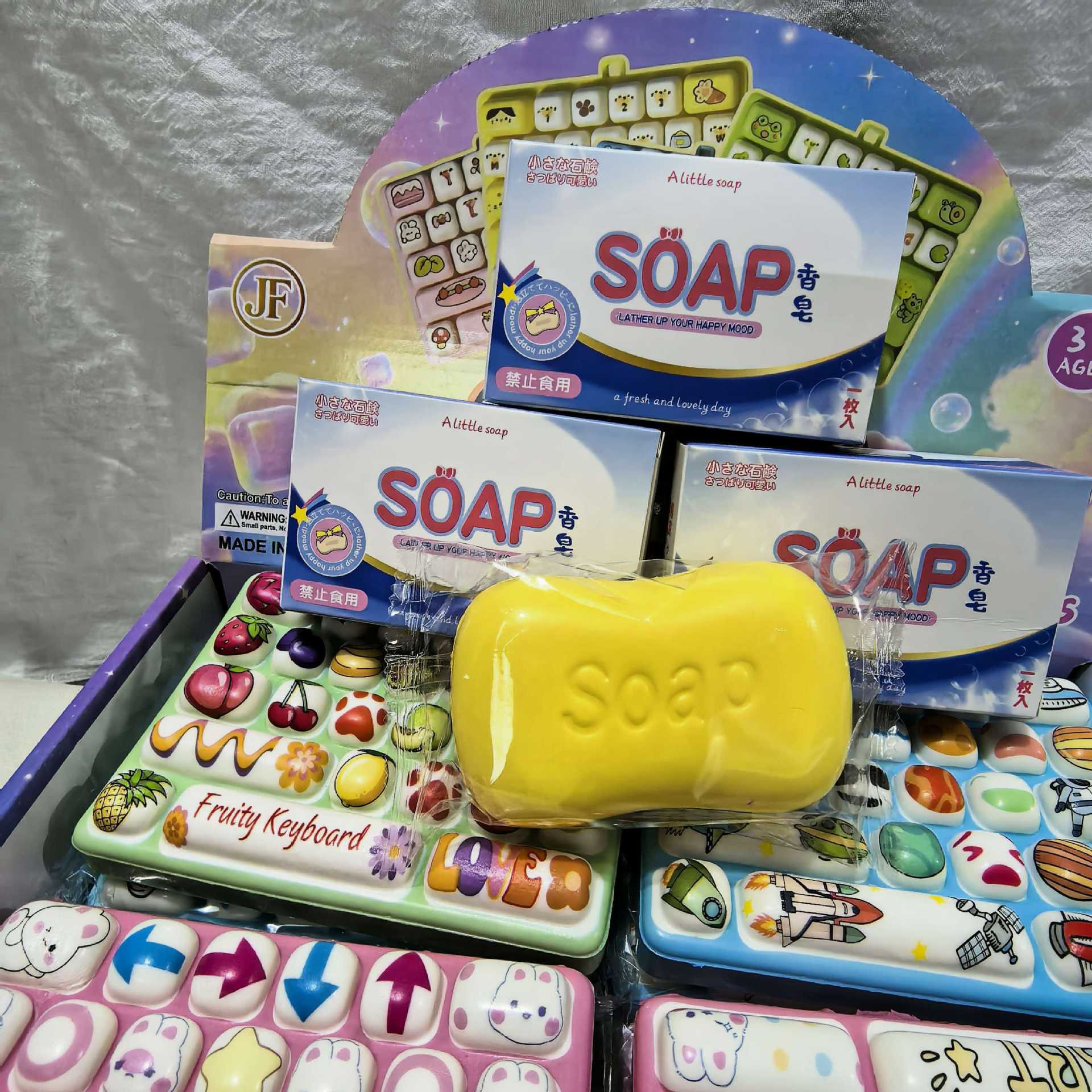 Jabon transfronterizo explosivo jabon rebote lento squishy ultra húmedo suave sensación de mano descompresión pellizco pellizco juguete de simulación