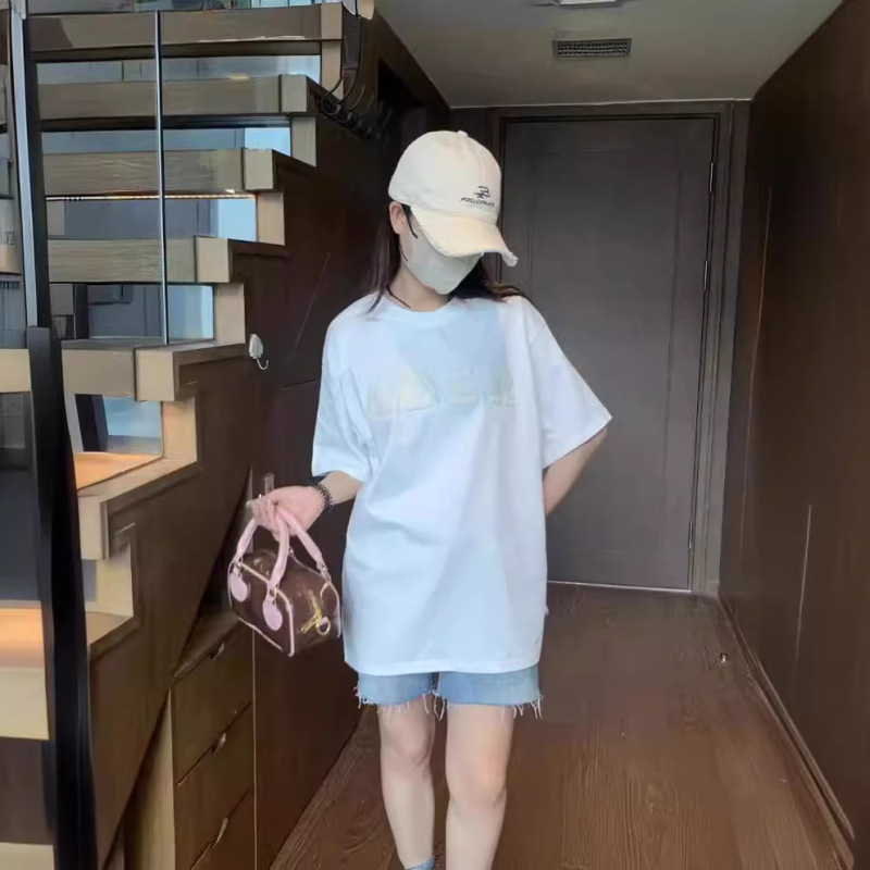 Ader Short-Sleeved T-Shirt Women's 2024 Summer New Fashion Brand Women's Casual Loose Letter Design Bottoming Shirt Top