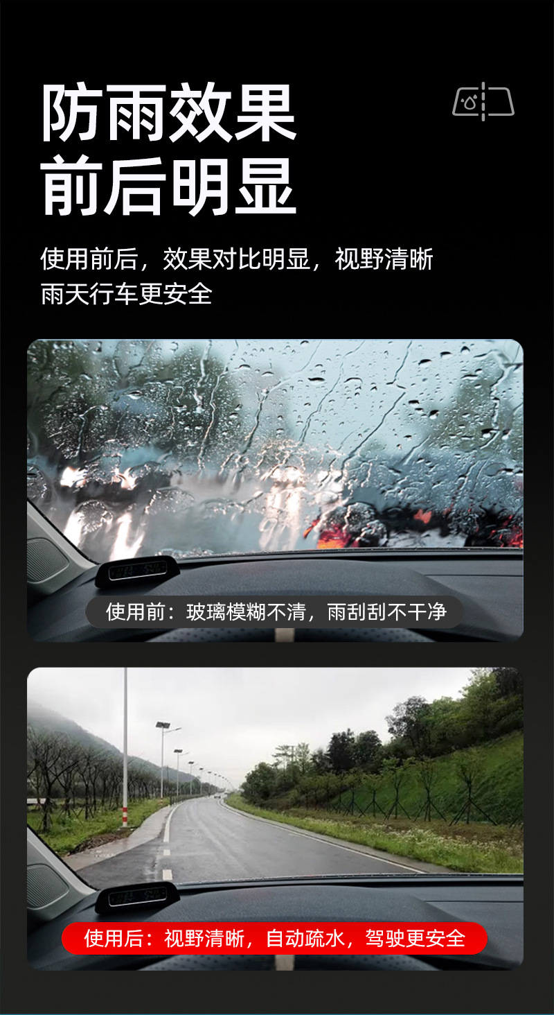 Debedi Car Glass Degreasing Film Sponge Magic Wipe Comes with Detergent Powerful Decontamination Glass Cleaning Artifact