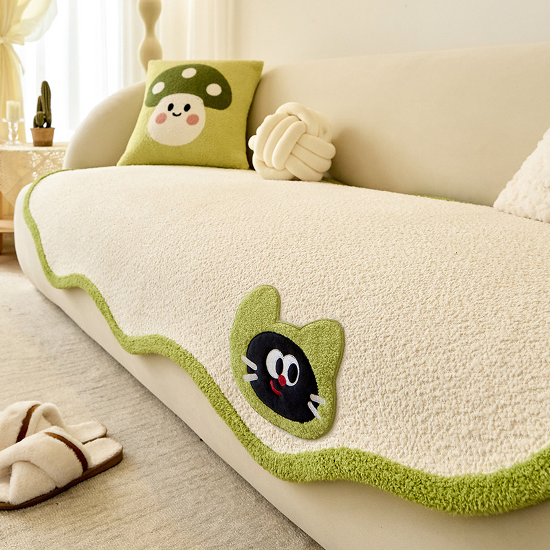 2025 New High-End Special-Shaped Asymmetrical Cushion One-Piece Four-Season Universal Chenille Anti-Slip Sofa Cushion