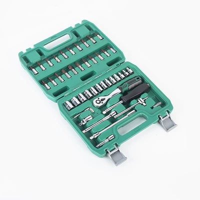 216-Piece Socket Set with 72-Tooth Ratchet Wrench, Multifunctional Auto Repair Tool Kit (Repair kit) - standard-version-24-teeth-46-piece-set
